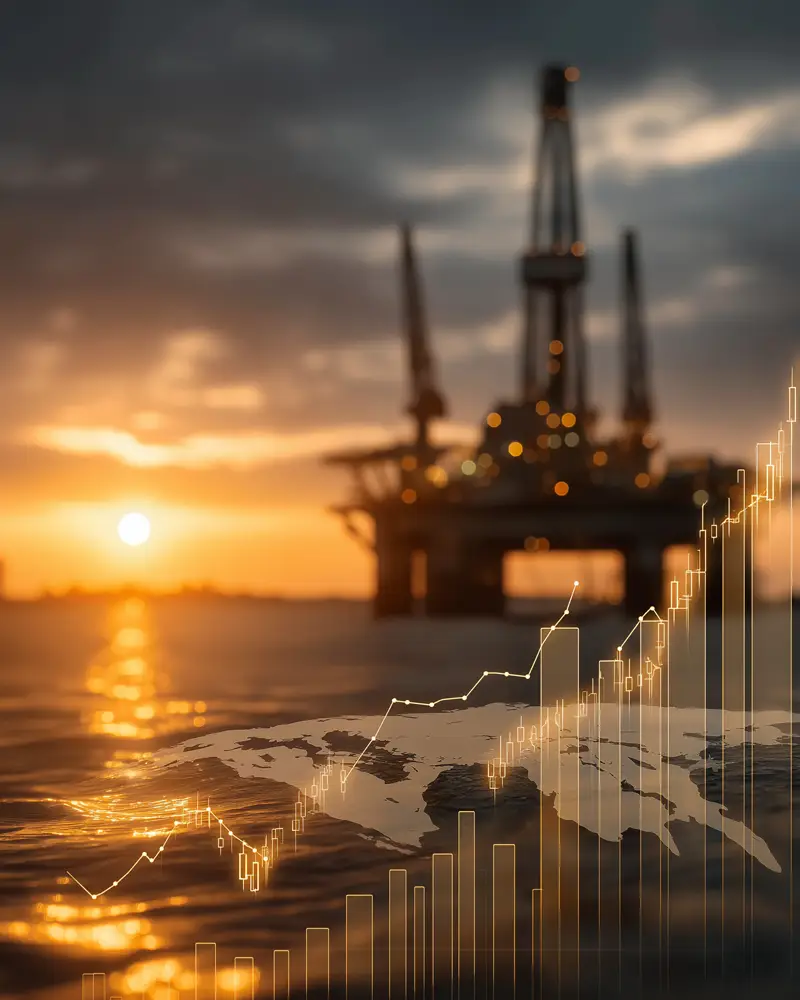 Oil and gas wellsite at sunset, representing energy sector downhole solutions Oil and gas wellsite at sunset, representing energy sector downhole solutions